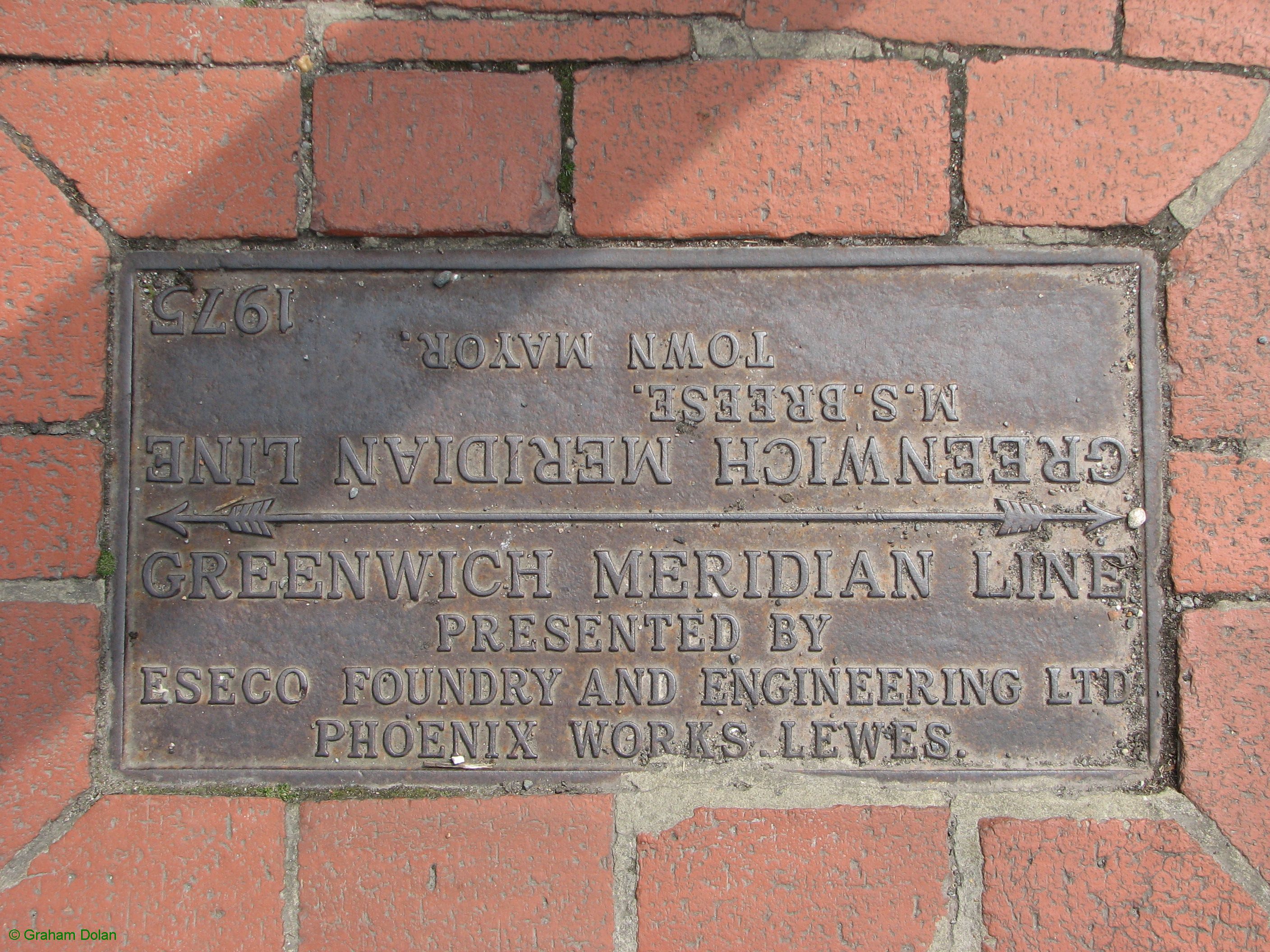 Greenwich Meridian Marker; England; East Sussex; Lewes